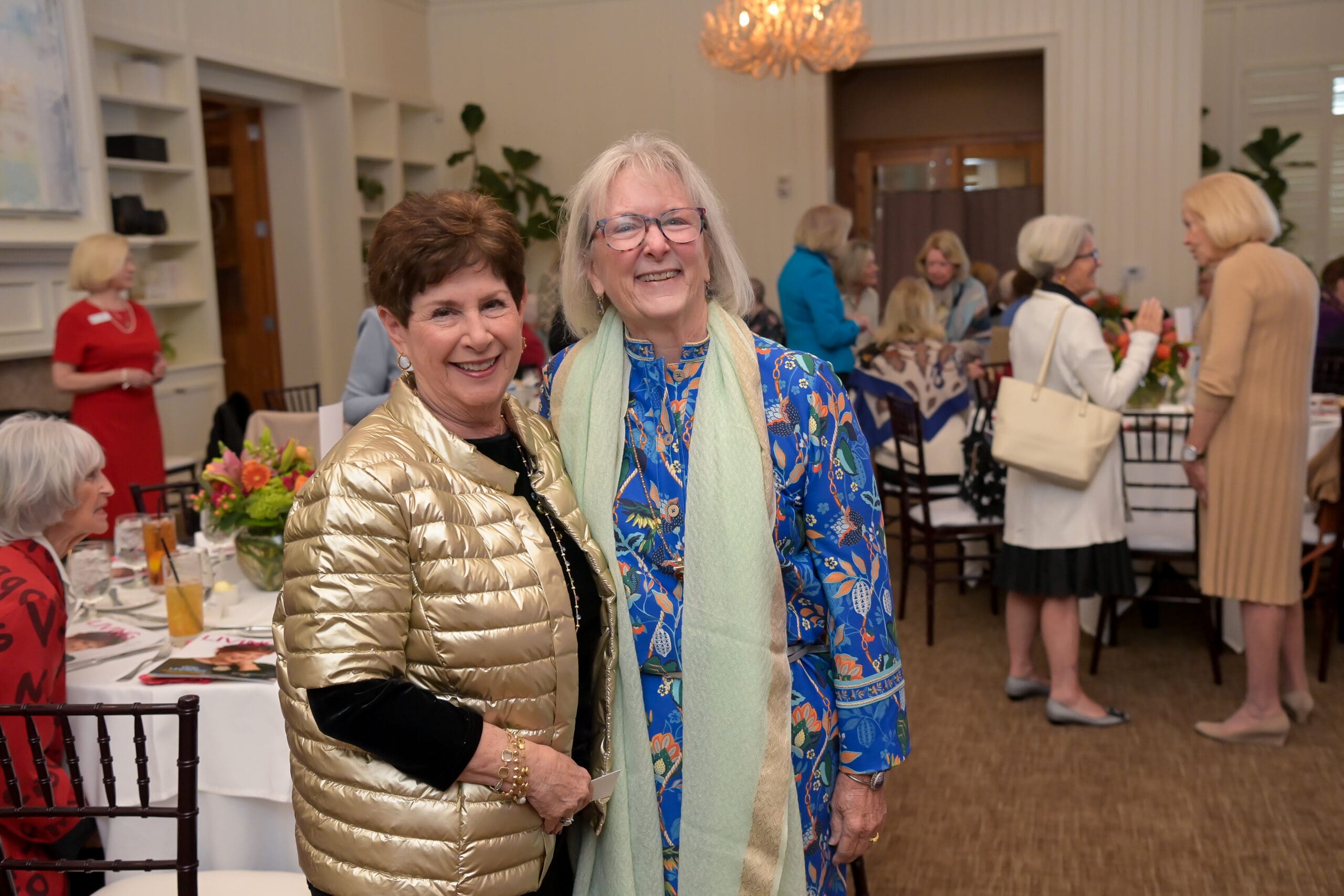 Guests enjoying time together at the Living Joyfully luncheon.