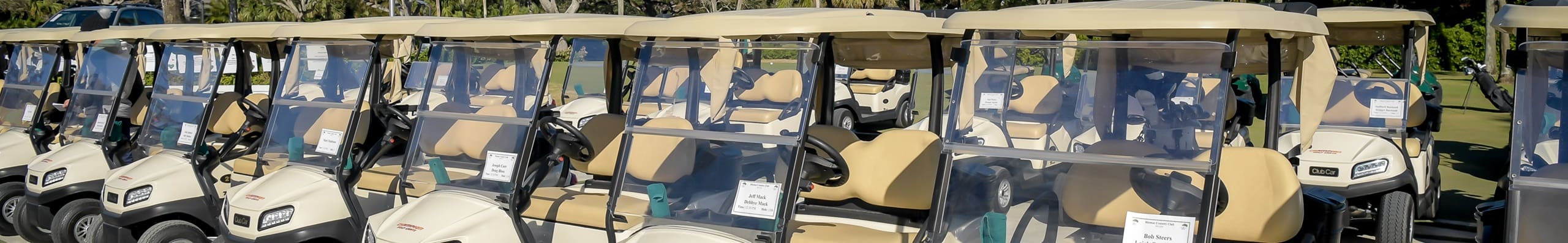 Golf carts at annual golf event